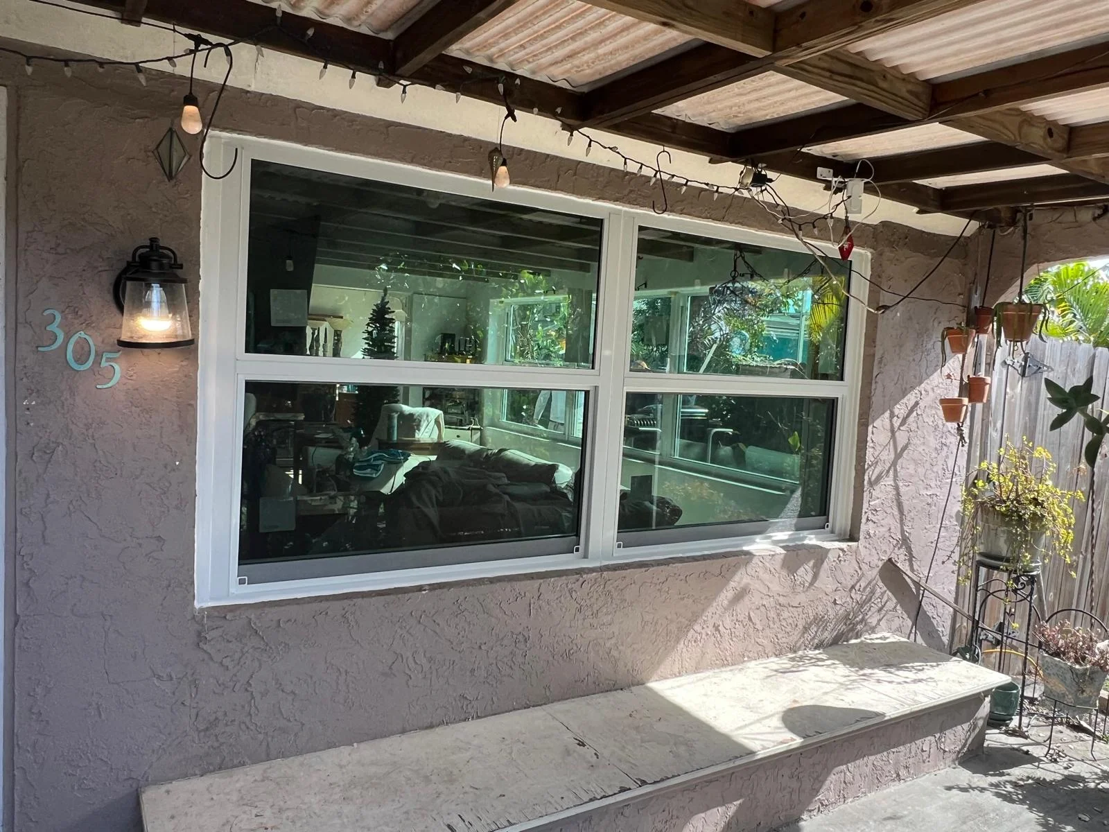 Horizontal Window with Transom