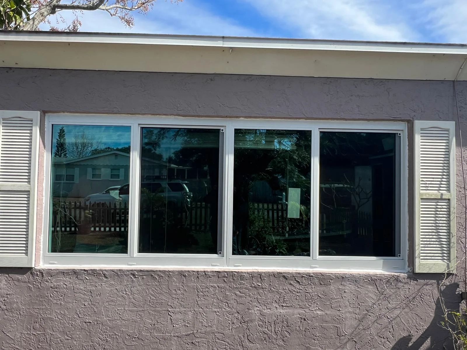 Four Panel Window with Shutters
