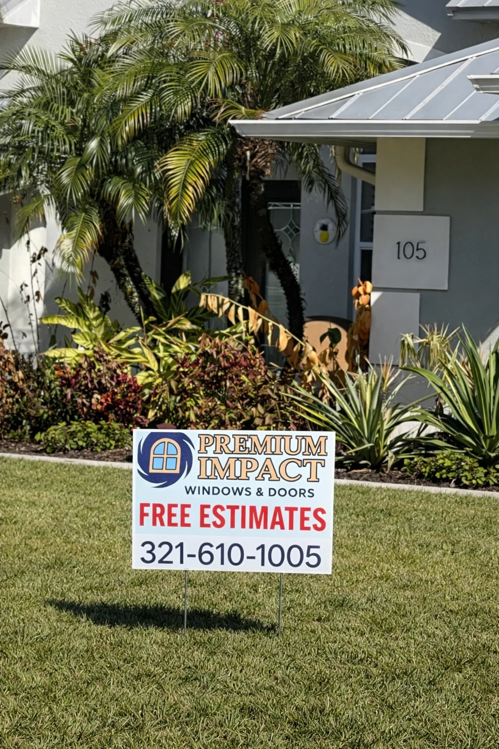 Residential Yard Sign With Company Details