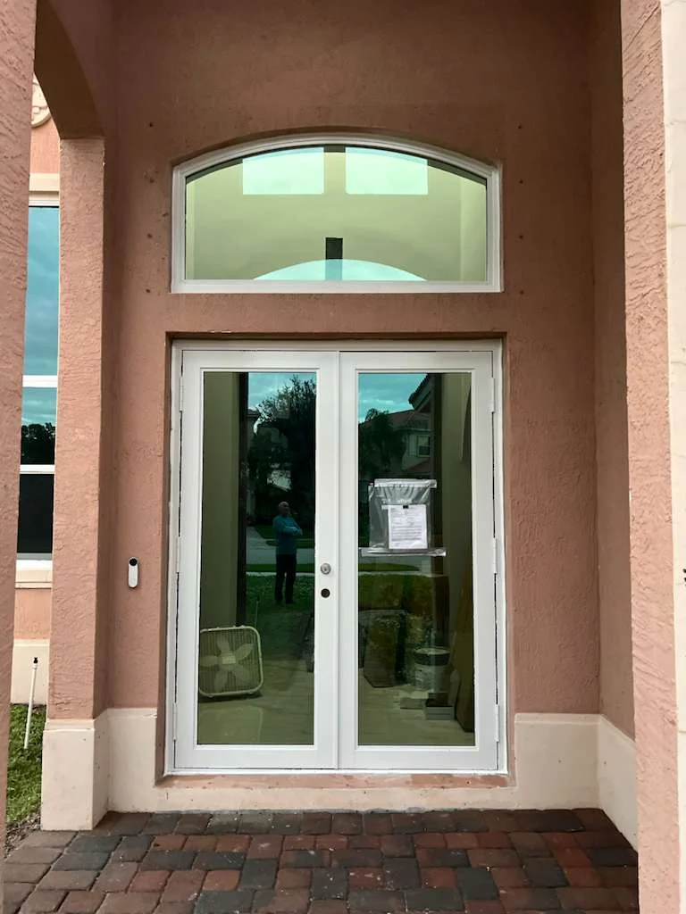 Elegant Entry Door with Transom