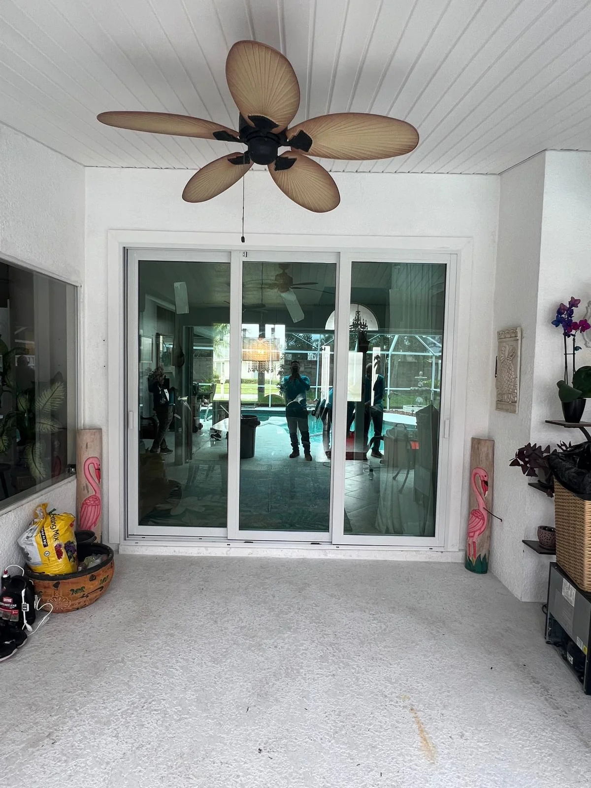 Triple Panel Sliding Door